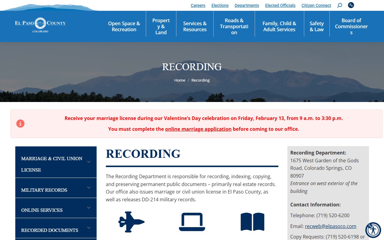 El Paso County Recording Division