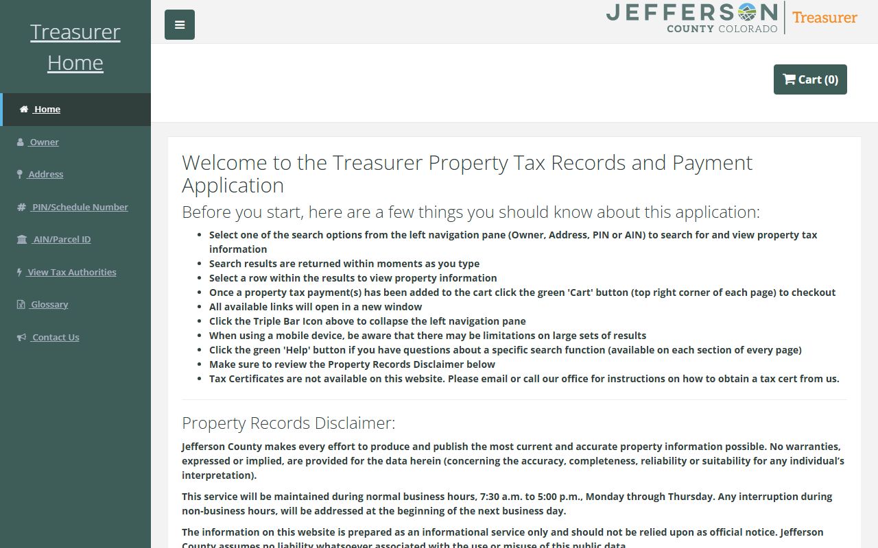 Jefferson County Treasurer Tax Search